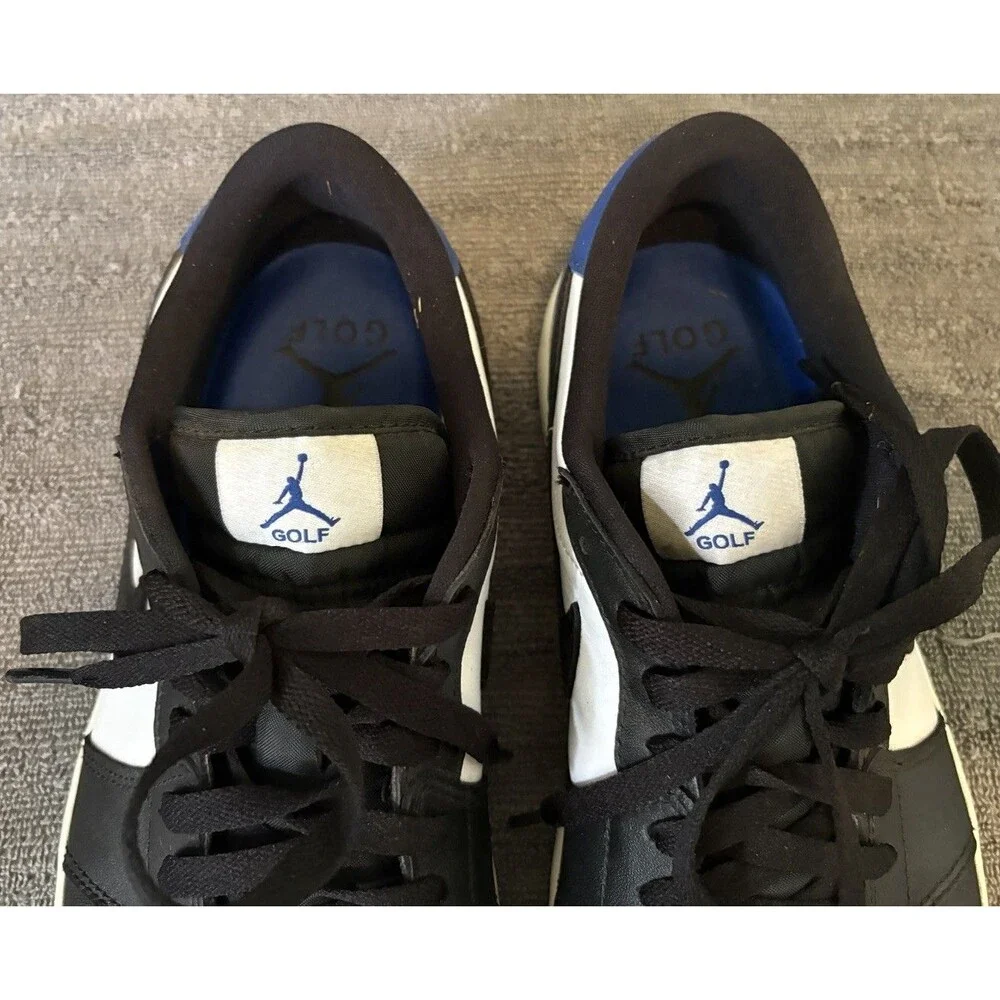 Nike Air Jordan 1 Low Royal Toe Black White Blue Golf Mens Size 11.5 DD9315-102